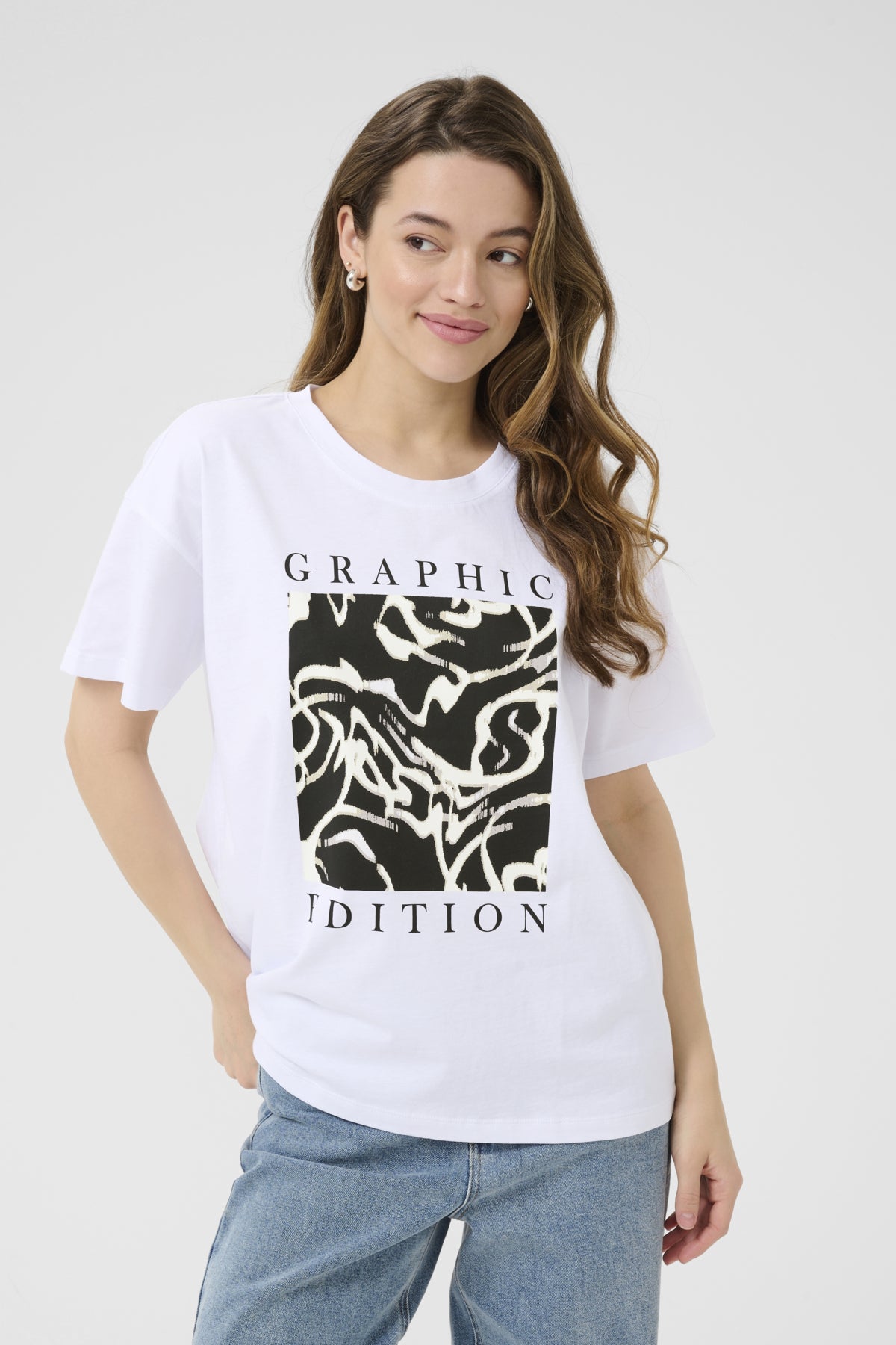 KAvivie T-Shirt Optical White/Graphic Square - 10510215