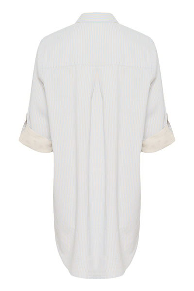 KAnaya randig skjorttunika Nantucket breeze/Vit rand - 10510243 Thumbnail