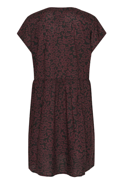 KAbeathe kort klänning Fudge/Black Flower Print - 10510318 Thumbnail