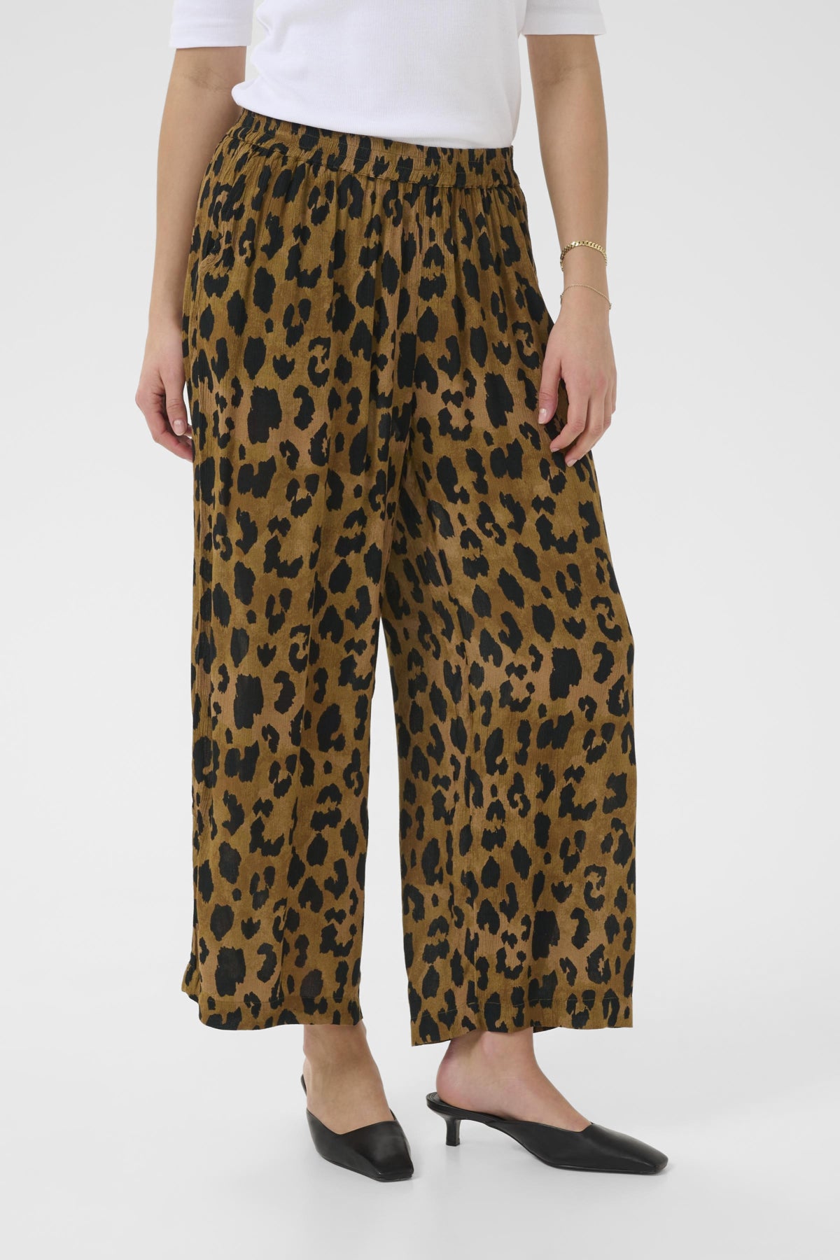 KAmille Amber Pants Brun Leopardmönster - 10510334