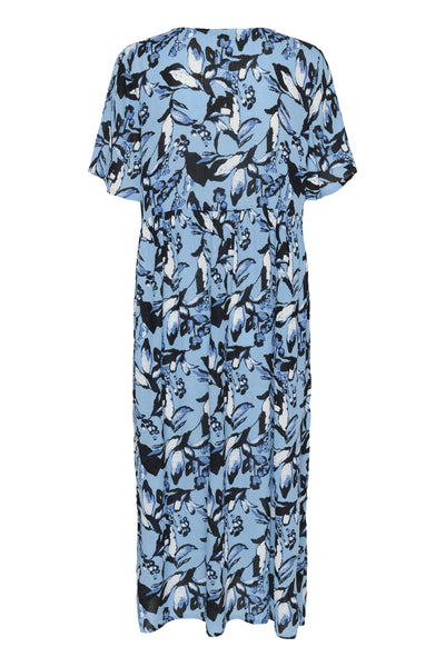 KAjessi Amber Dress Blue Graphic Flower - 10510336 Thumbnail