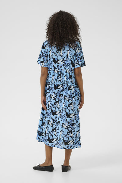 KAjessi Amber Dress Blue Graphic Flower - 10510336 Thumbnail