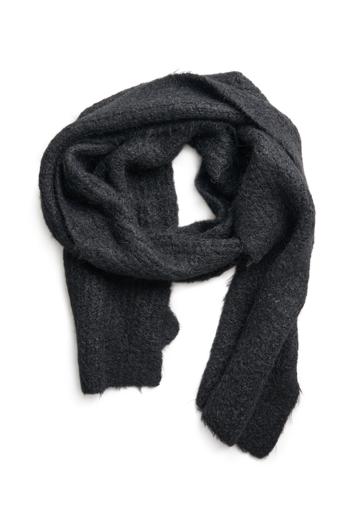 KAhenry stickad scarf Black deep - 10510406