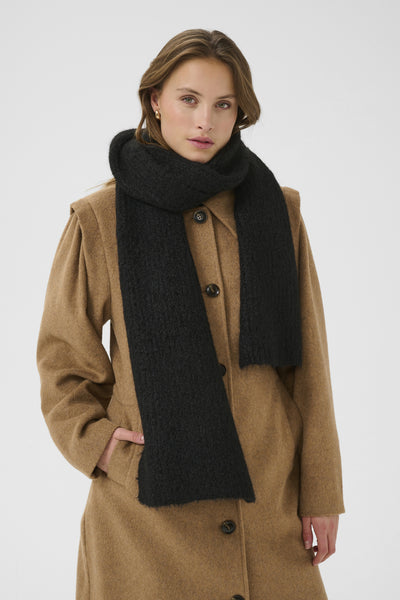 KAhenry stickad scarf Black deep - 10510406 Thumbnail