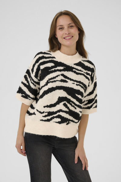 KAsandra Pullover Turtledove/Black Animal - 10510453 Thumbnail