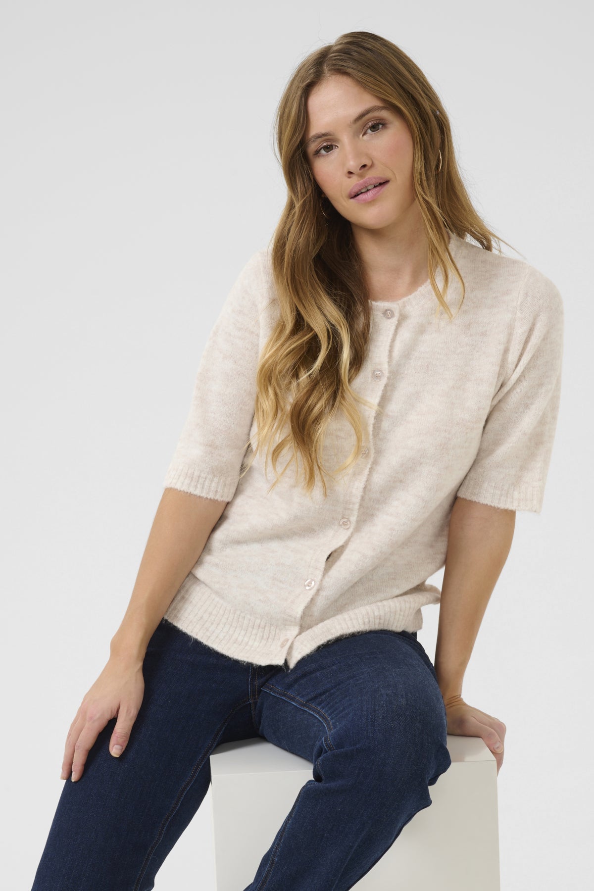 KAiris cardigan Oatmeal Melange - 10510457