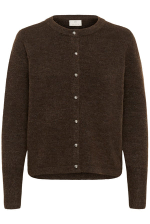 KAniel stickad kofta Chocolate Brown Melange