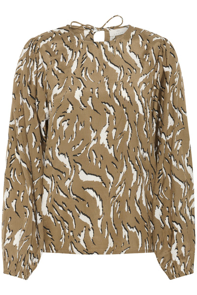 KAmille Blouse Toasted Coconut Graphic Animal - 10510519 Thumbnail