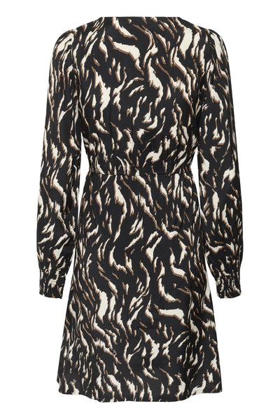 KAmille Dress Black/Brown Graphic Animal - 10510520 Thumbnail