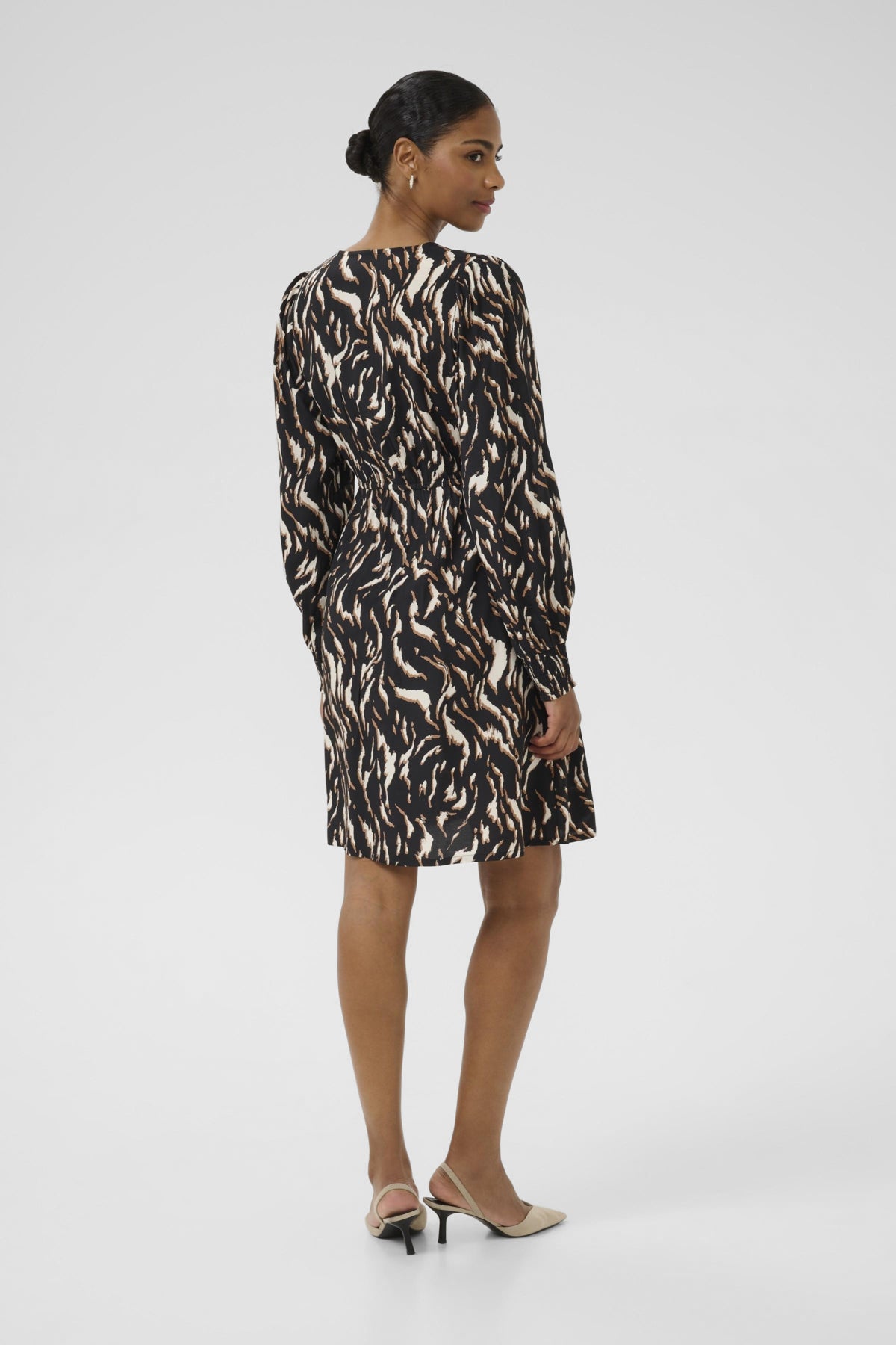KAmille Dress Black/Brown Graphic Animal - 10510520