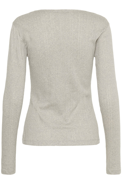 KAhilda T-Shirt Ljusgråmelerad - 10510524 Thumbnail