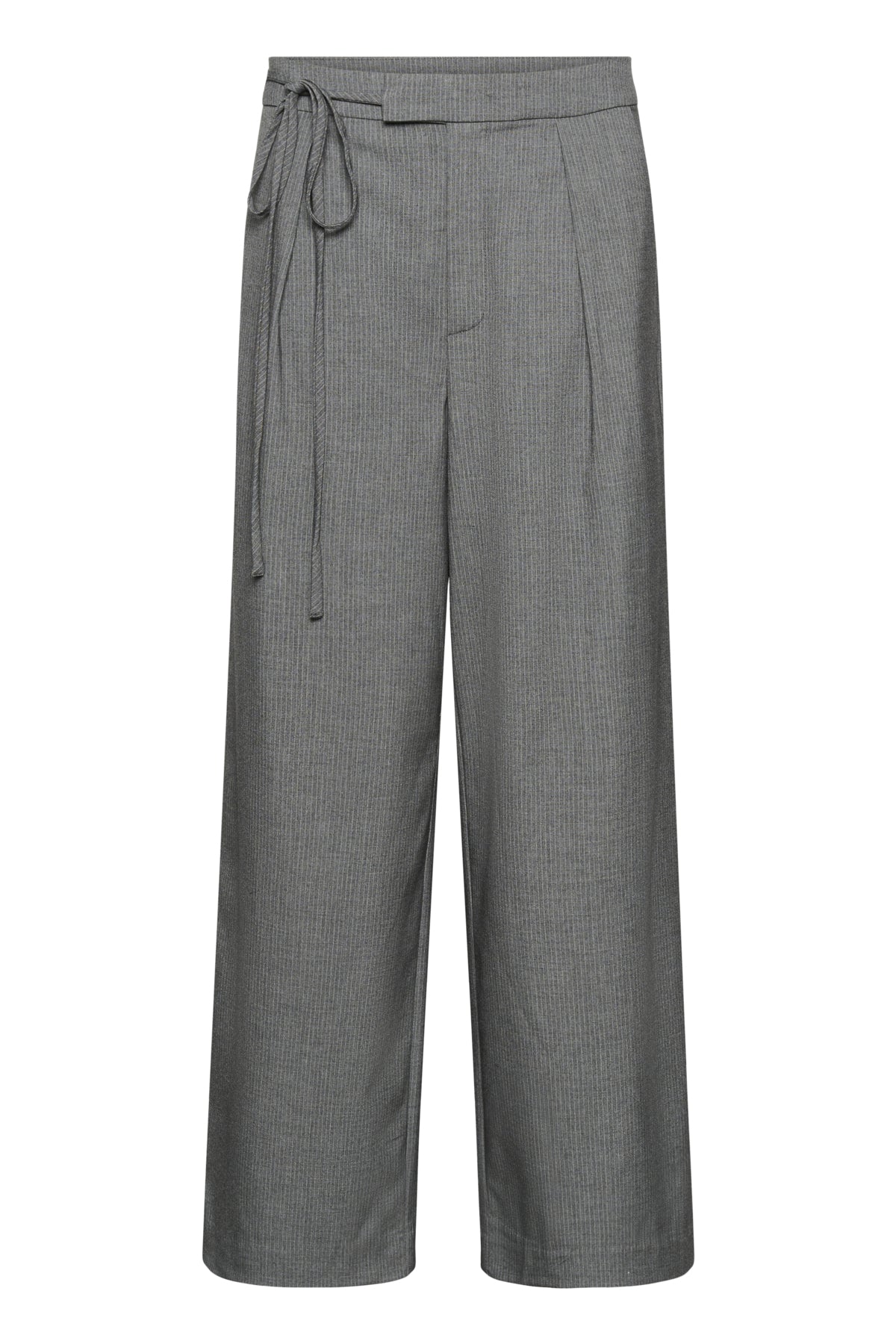 KAellie Wide Pants Gråmelerad / Kritstrecksrandig - 10510548