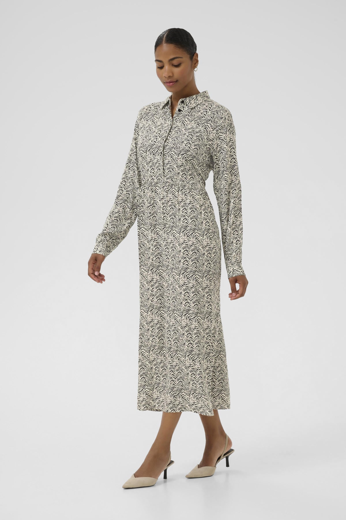 KAmiriam Shirt Dress Black Oyster/Turtledove Animal - 10510552