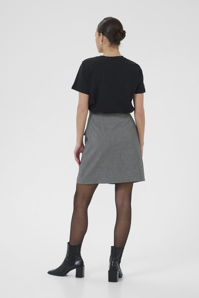KAellie Skirt Grey Melange / Chalk Stripe - 10510553 Thumbnail