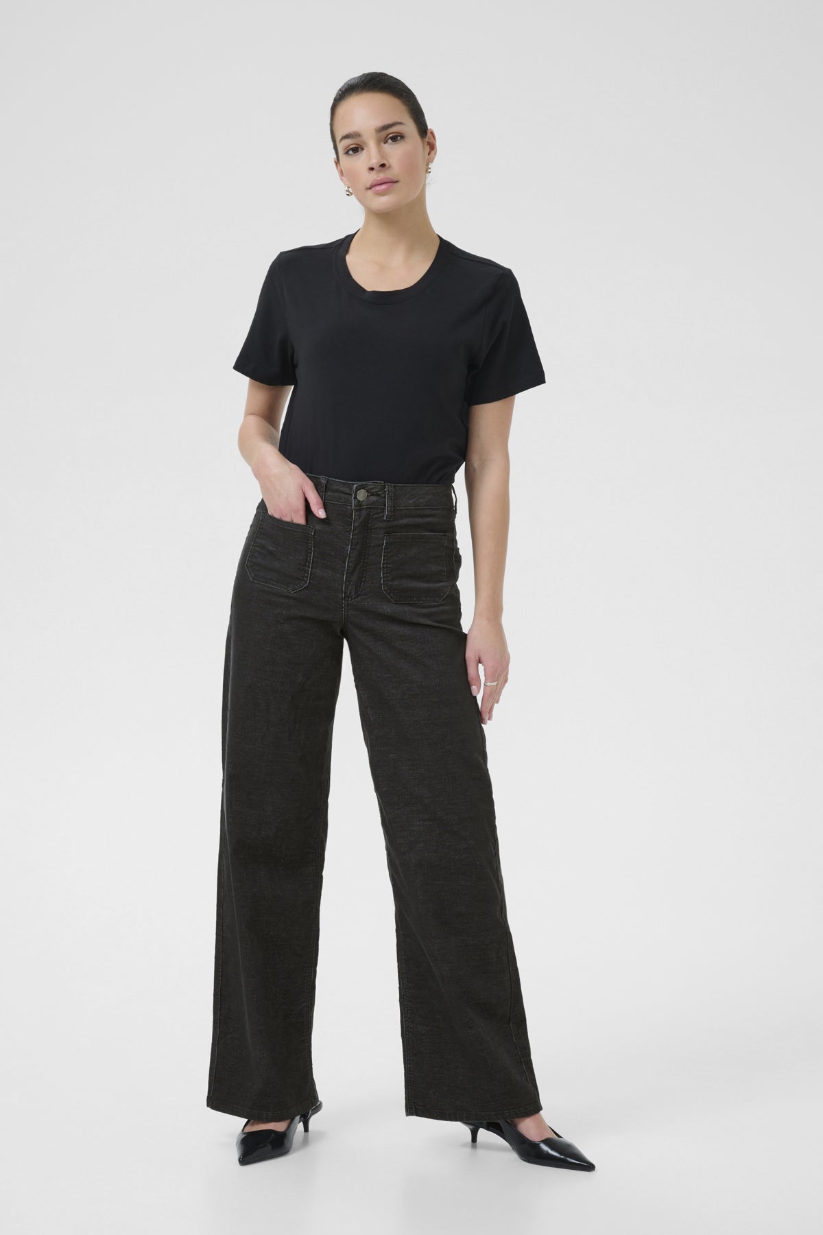 KAmolly Pants Black Oyster - 10510587