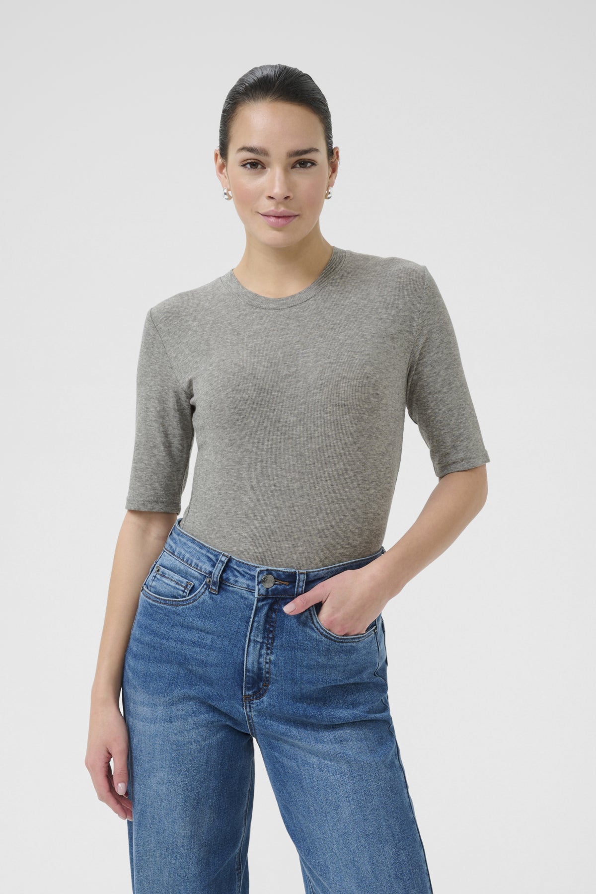 KAiben T-shirt gråmelerad - 10510611