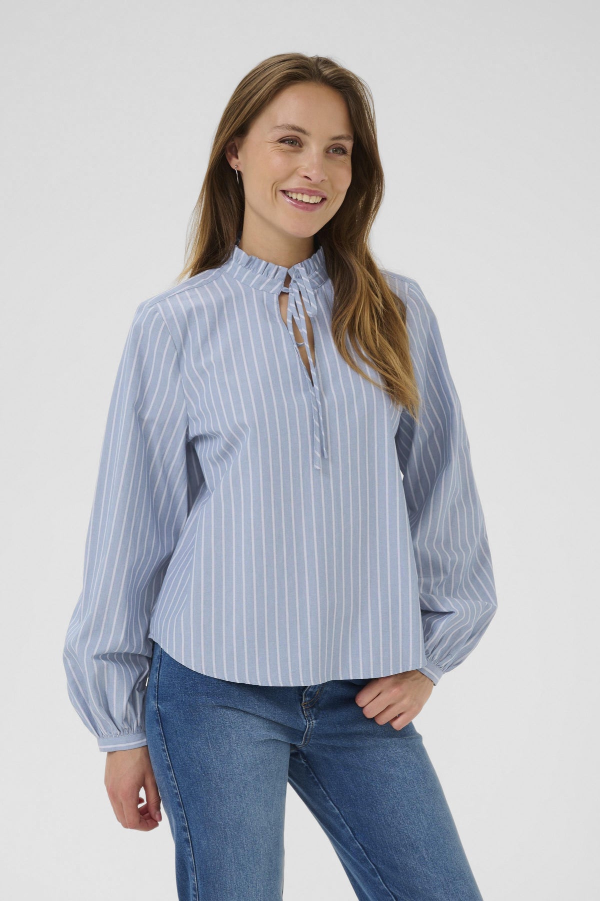 KAmilina Blouse Windward blue melange stripe - 10510643
