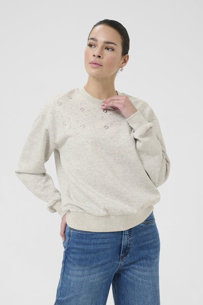 KAvivian Sweatshirt Gråmelerad - 10510664 Thumbnail