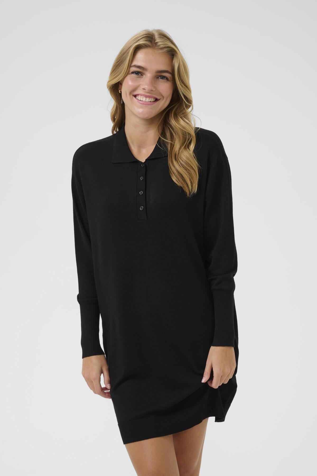 KAlizza Polo Knit Dress Black deep - 10510688
