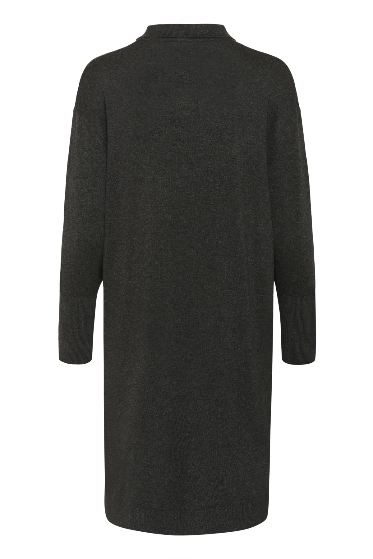 KAlizza Polo Knit Dress Mörkgråmelerad - 10510688