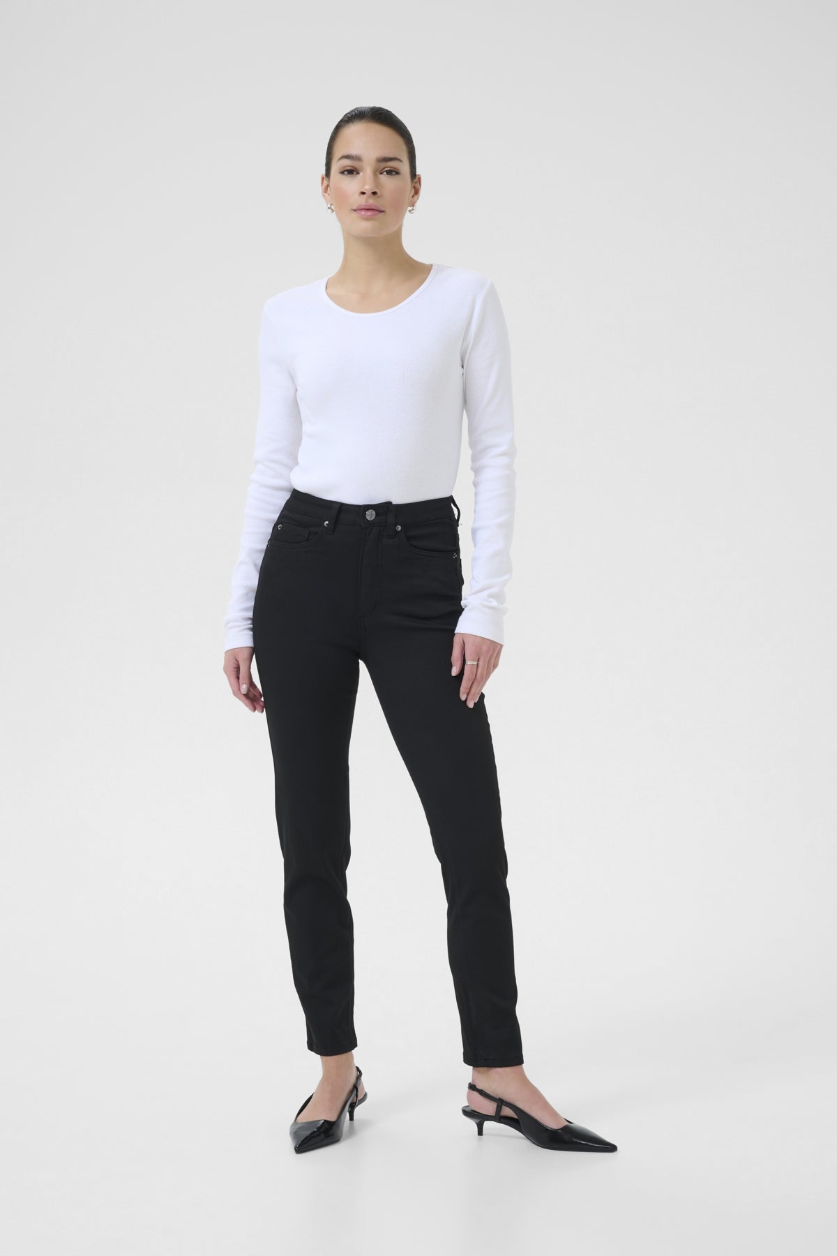 KAwillow HW Slim Fit Jeans Black deep - 10510717