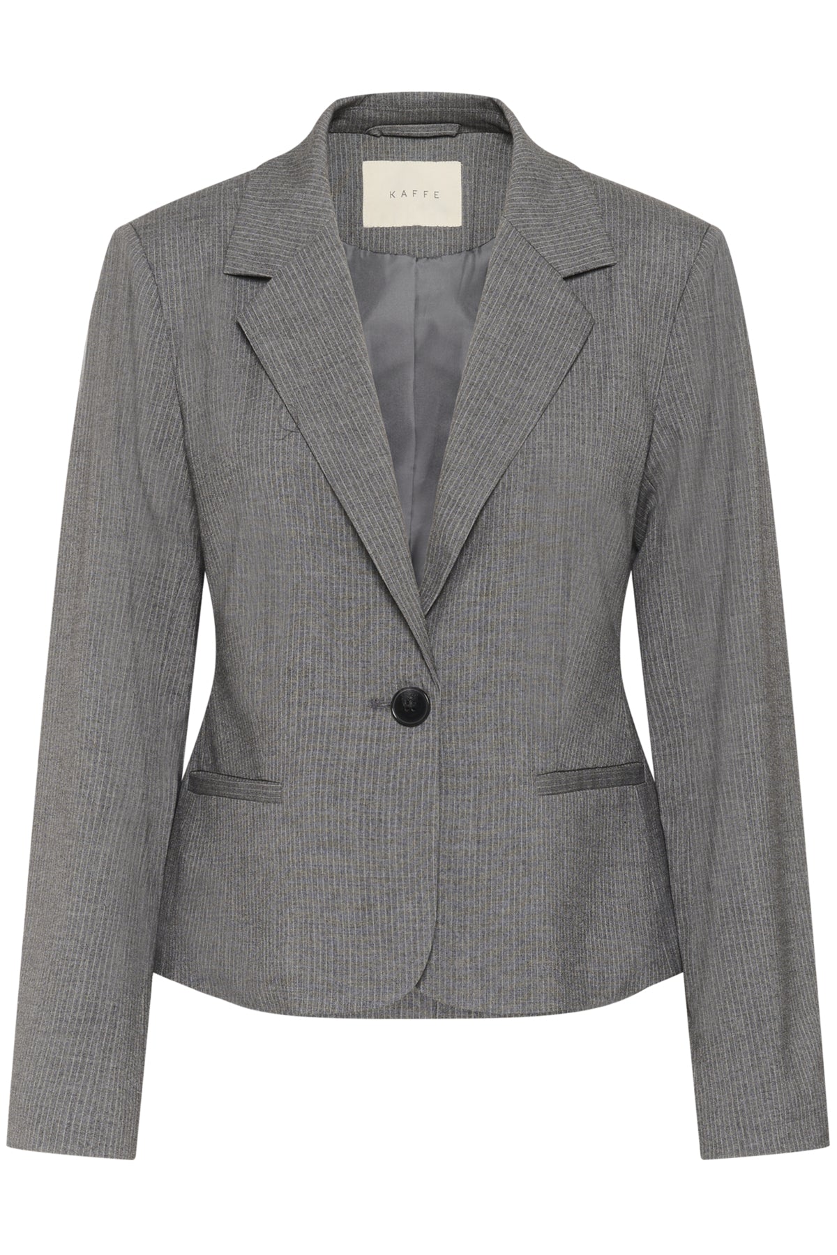 KAellie Shaped Blazer Gråmelerad / Kritstrecksrandig - 10510718