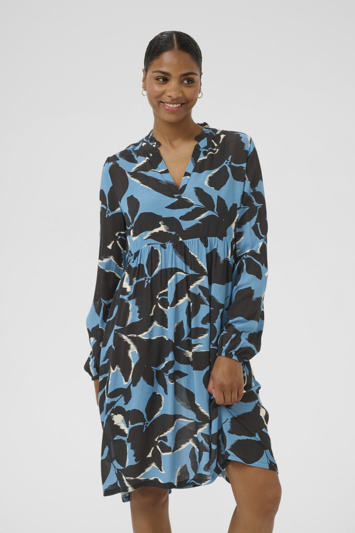 KAlisette Amber Dress Windward Blue/Black Flower - 10510736