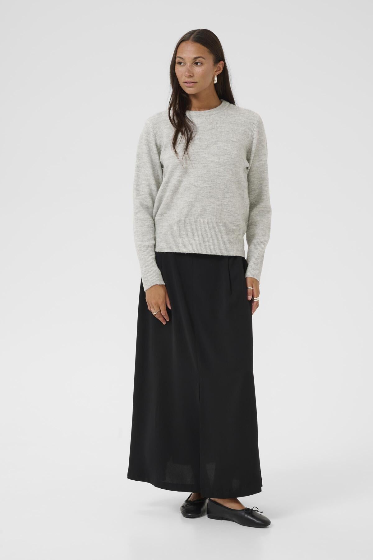 KAniel Pullover Ljusgrå Melerad
