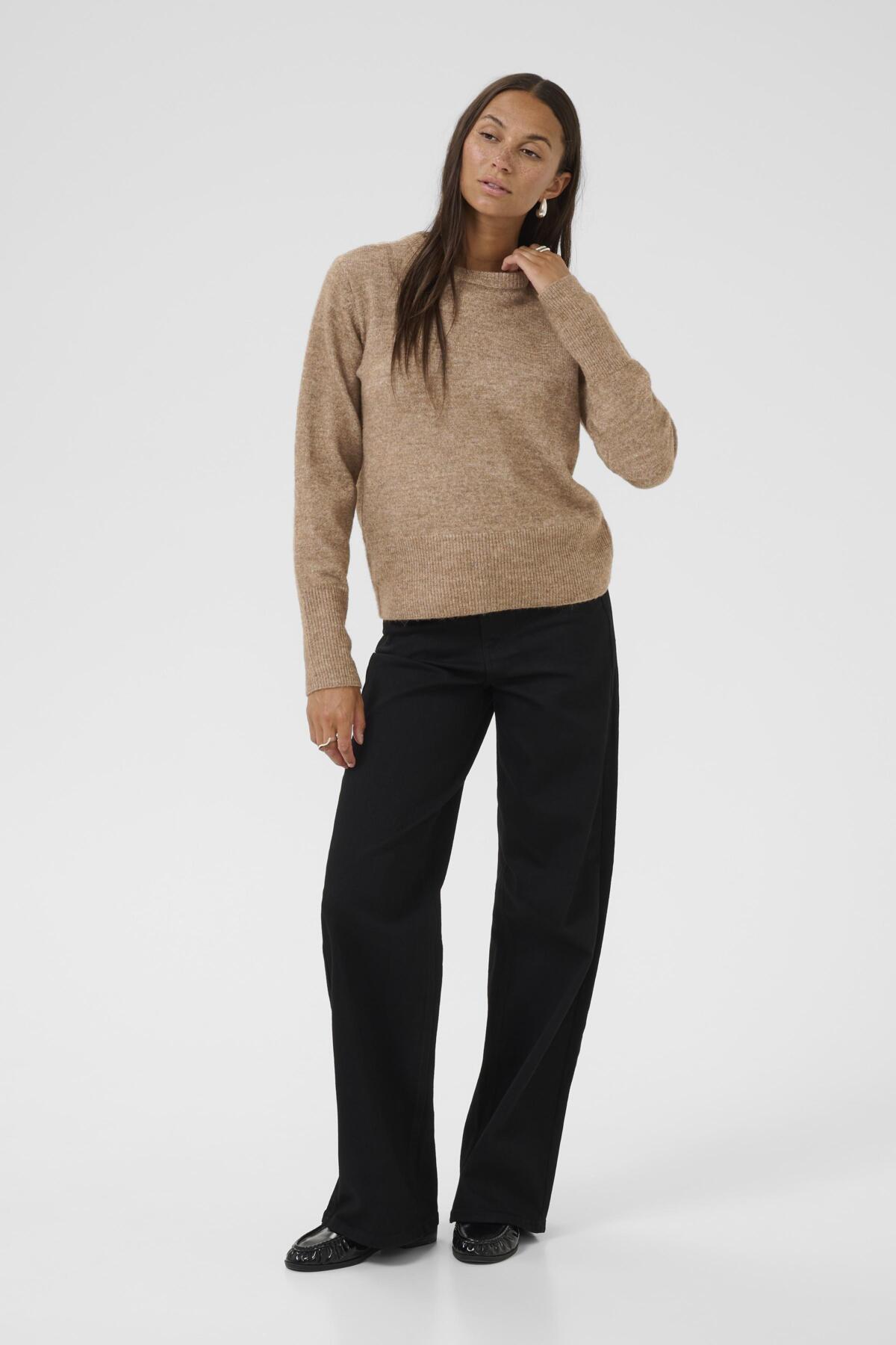 KAniel Crew Neck Pullover Toasted Coconut Melange - 10510744
