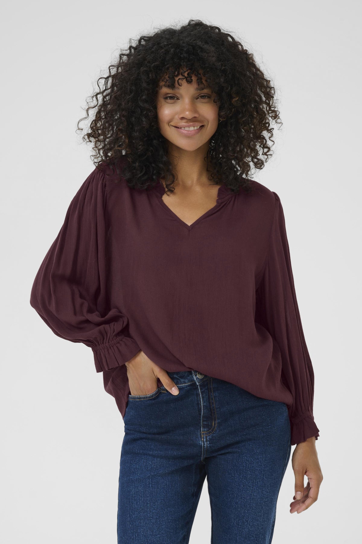 KAliv Amber Blouse Windsor Wine - 10510746