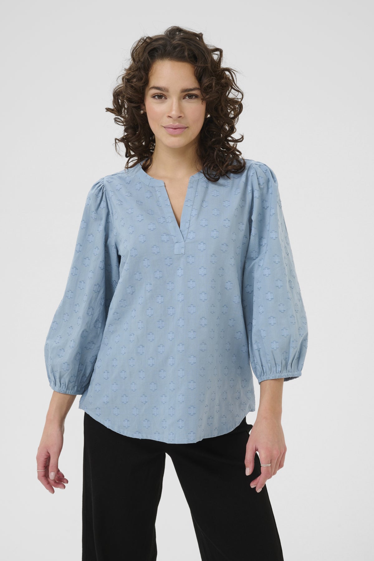KAenya Blouse 3/4 SL Windward Blue - 10510755