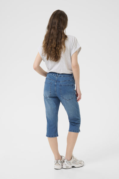 KAlaurine Capri Jeans Washed/Destroyed Blue Denim - 10510760 Thumbnail