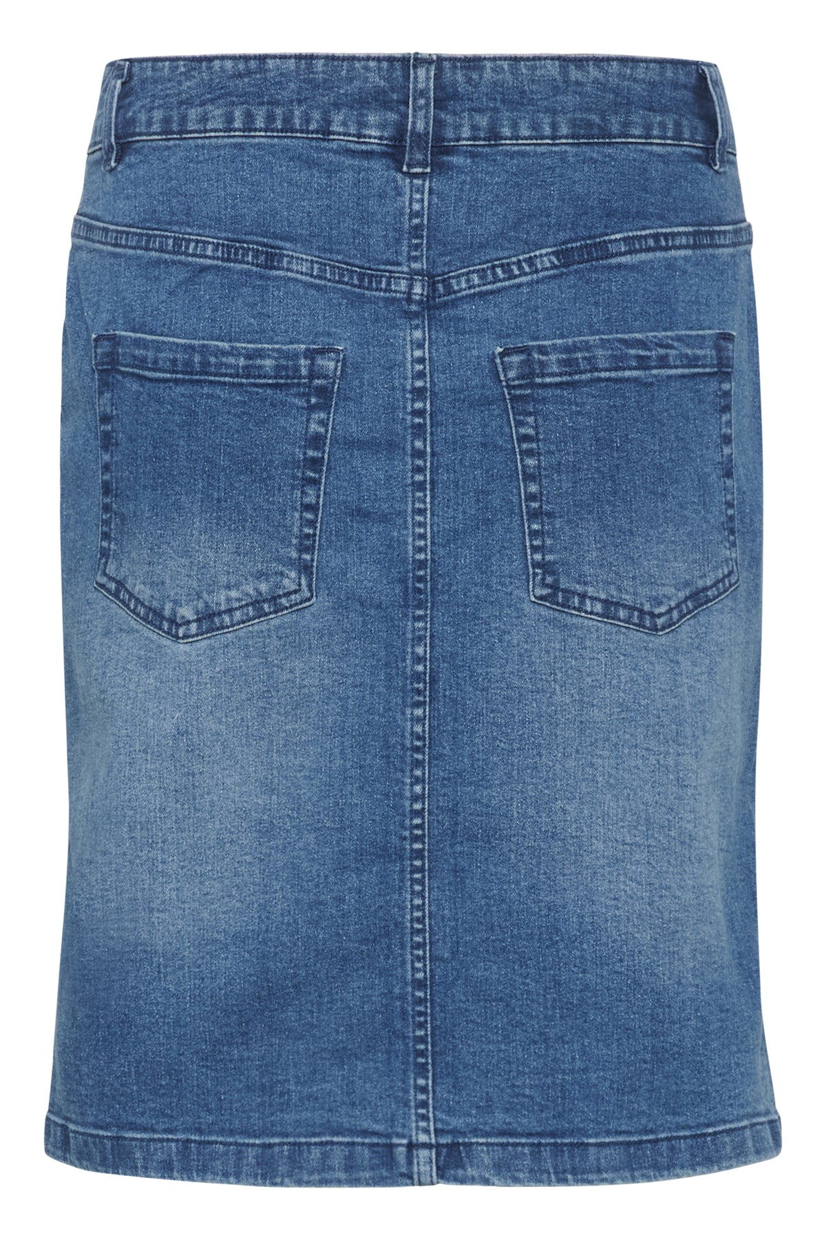 KAlaurine Jeanskjol Washed/Destroyed Blue Denim - 10510761