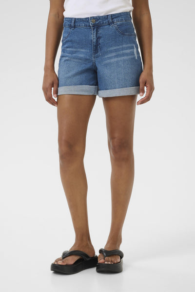 KAlaurine Jeans Shorts Washed/Destroyed Blue Denim - 10510768 Thumbnail