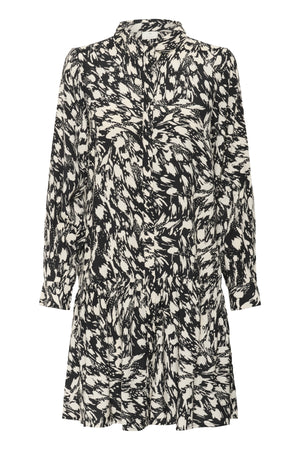 KAjamie Skjortklänning Black/Turtledove Graphic - 108 - 10510795