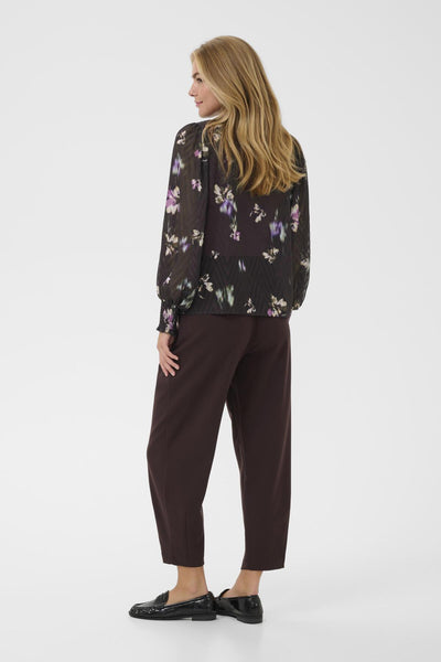 KAclaire Shirt Black Coffee/Multi col.Flowers - 10510804 Thumbnail