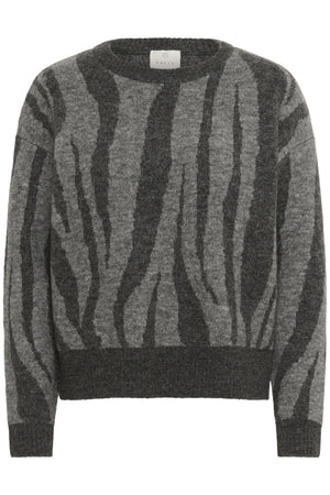 KAbitzy Pullover Grå m / Mörkgrå m djur - - 10510840