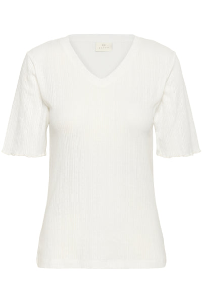 KAviba V-Neck T-Shirt Chalk - 10510882 Thumbnail