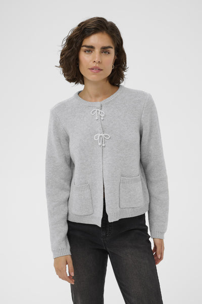 KAbowie Cardigan Gråmelerad - 100123 - 10510901 Thumbnail