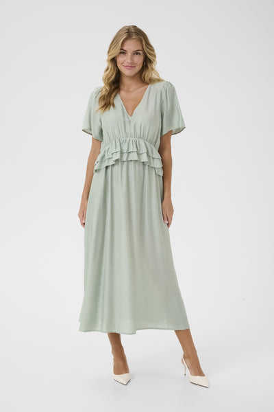 KAjasmin Frill Dress Frosty Green CC. - 10510971 Thumbnail