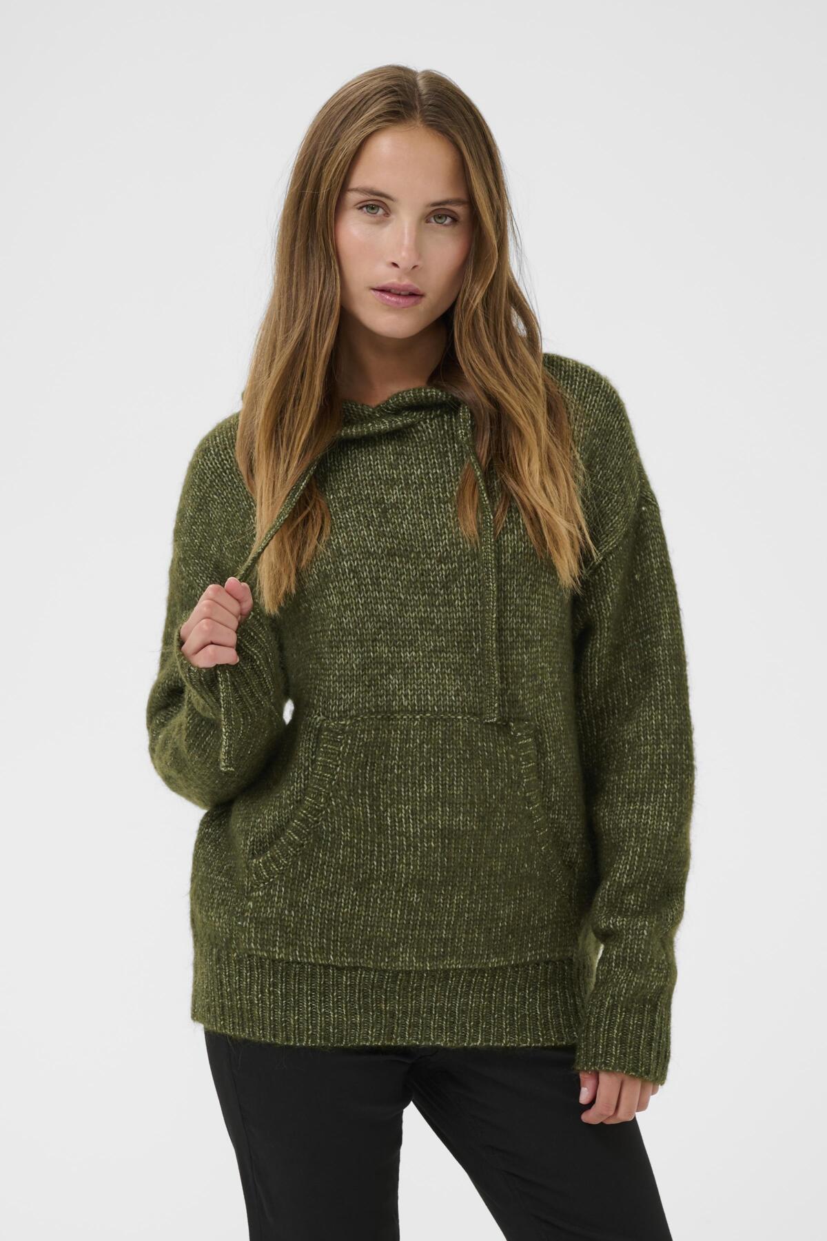 KAuma stickad tröja Ivy Green Melange - 1905121 - 10510990
