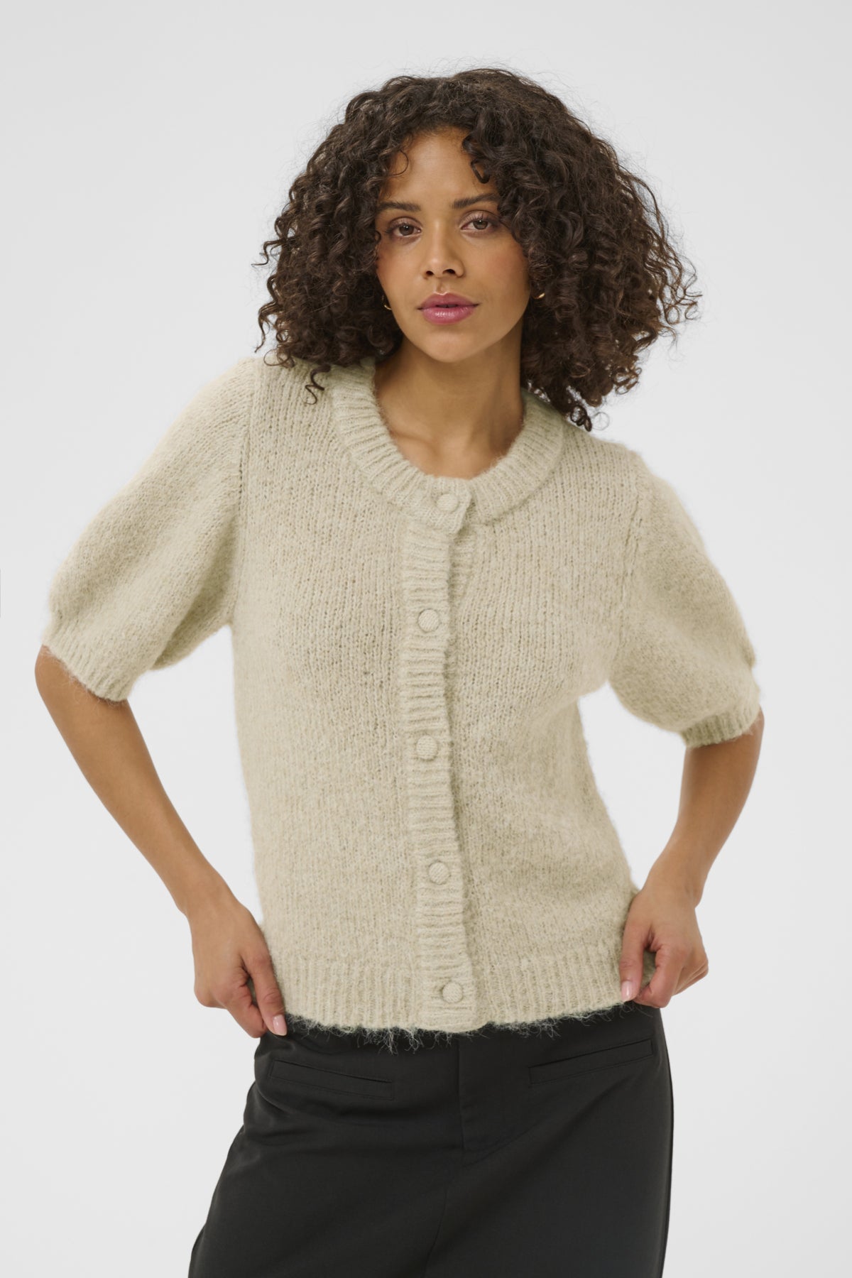 KAemelie Cardigan Feather Gray Melange - 1513051 - 10511065
