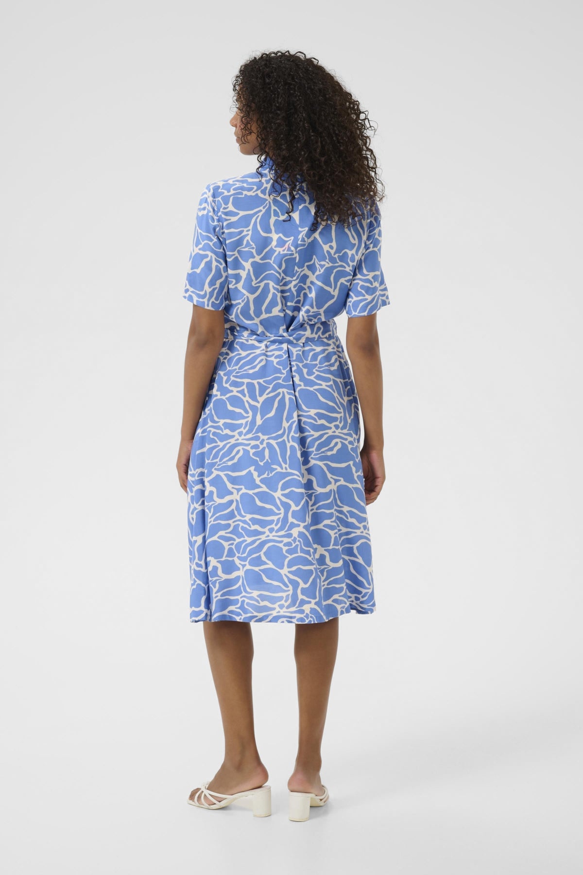 KAemine Printed Dress SS Ultramarine W. Chalk Print - 10511120