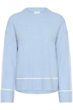 KAjinie stickad tröja Powder Blue Melange - 1442141 - 10511129