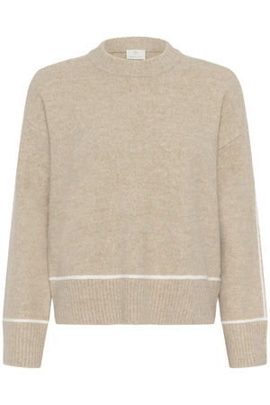 KAjinie stickad tröja Feather Gray Melange - 1513051 - 10511129