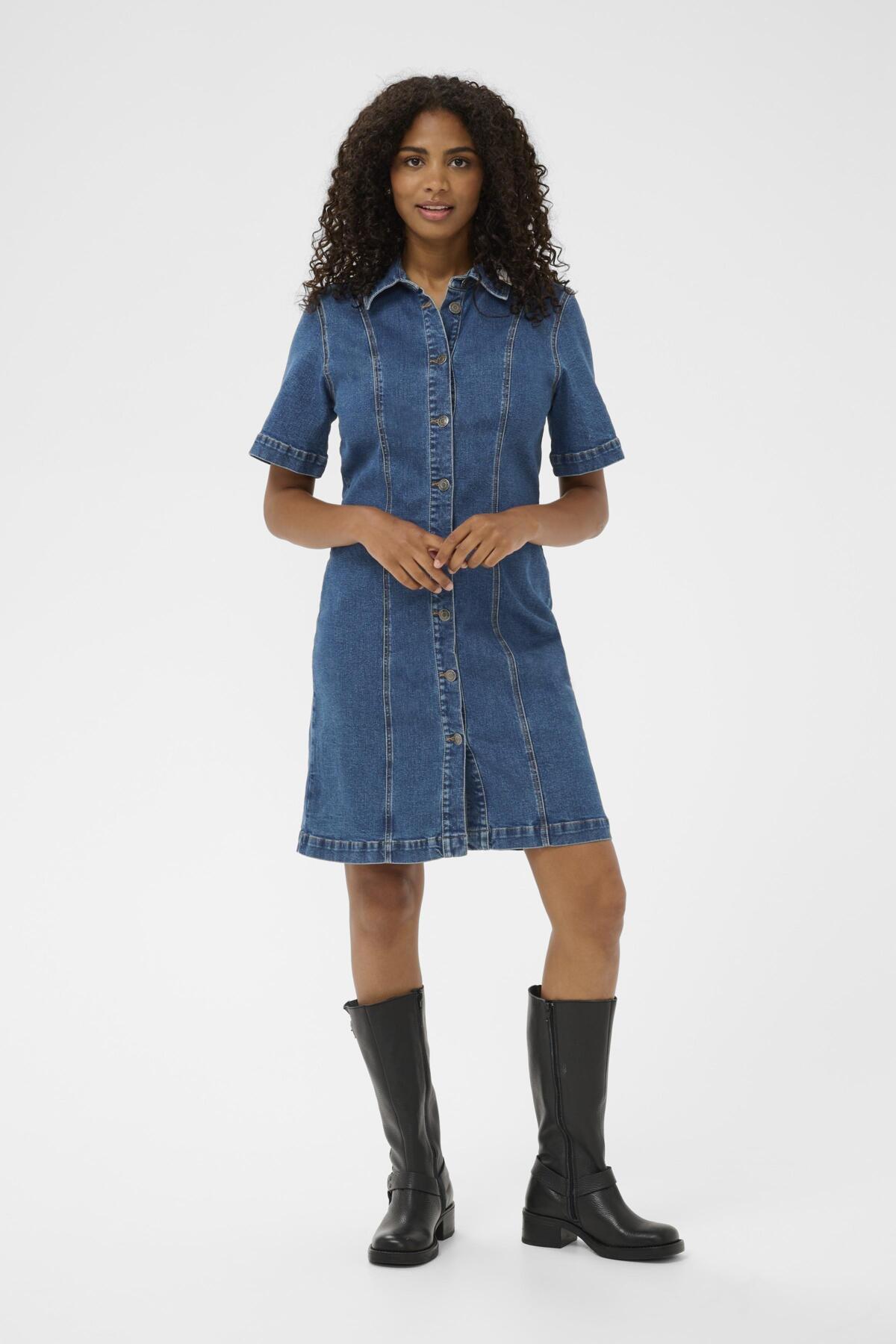 KAlena Denim Dress Medium Blue Denim - 102272 - 10511163