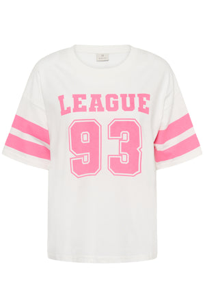 KAhally T-shirt Chalk/PinkPower Texttryck - 1 - 10511173