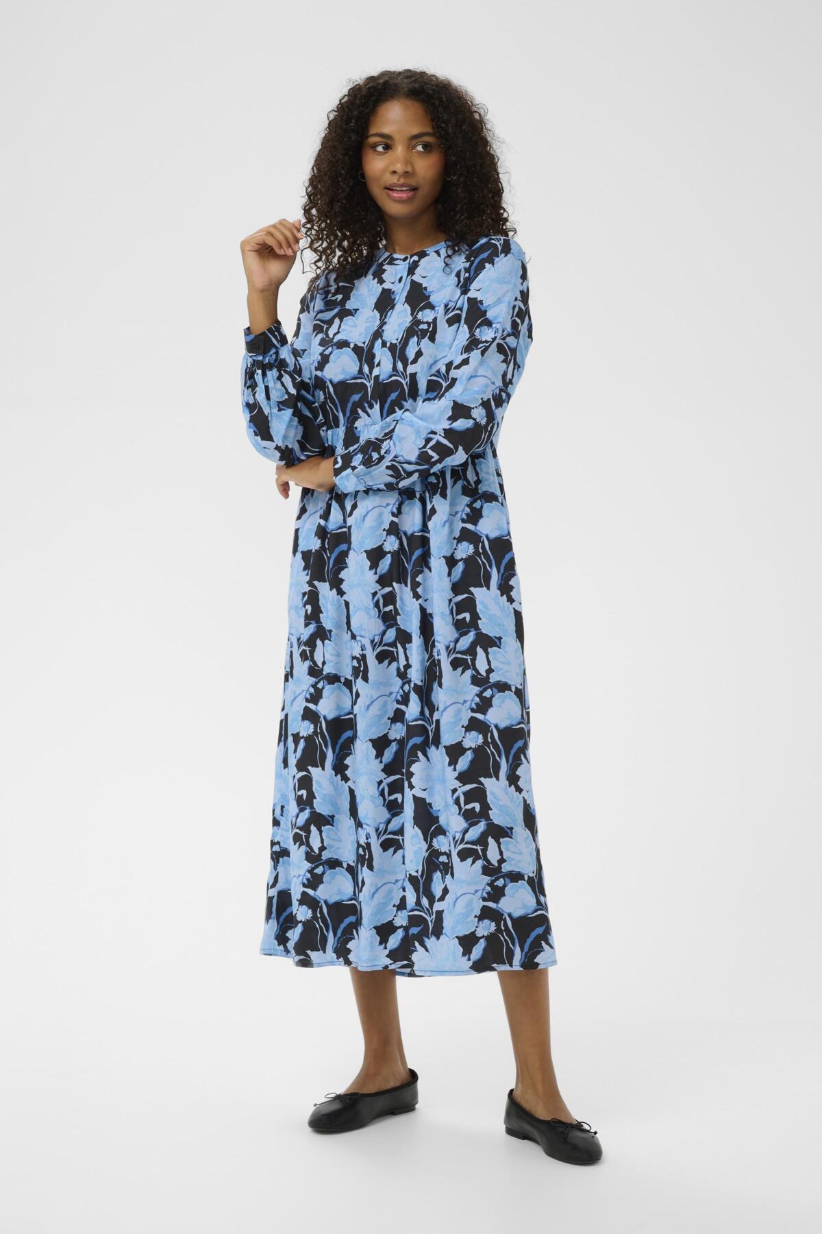 KAsasia Skjortklänning Blue Snake Flower - 108753 - 10511180