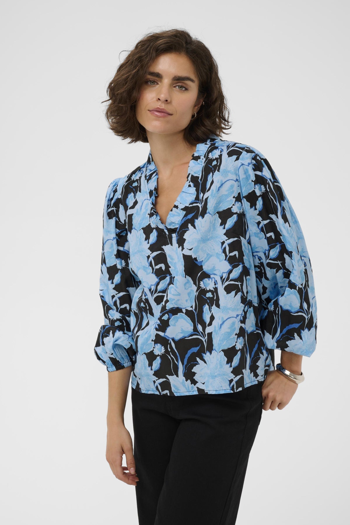 KAsasia Blouse Blue Snake Flower - 108753 - 10511183