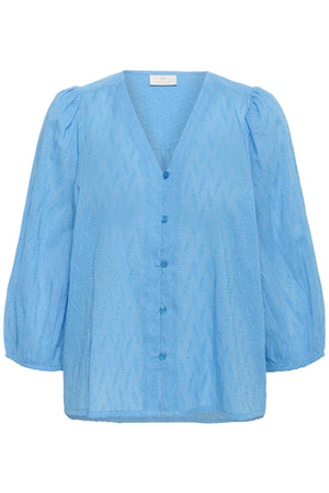 KAgabriela V-Neck Shirt Azure Blue - 174139 - 10511205